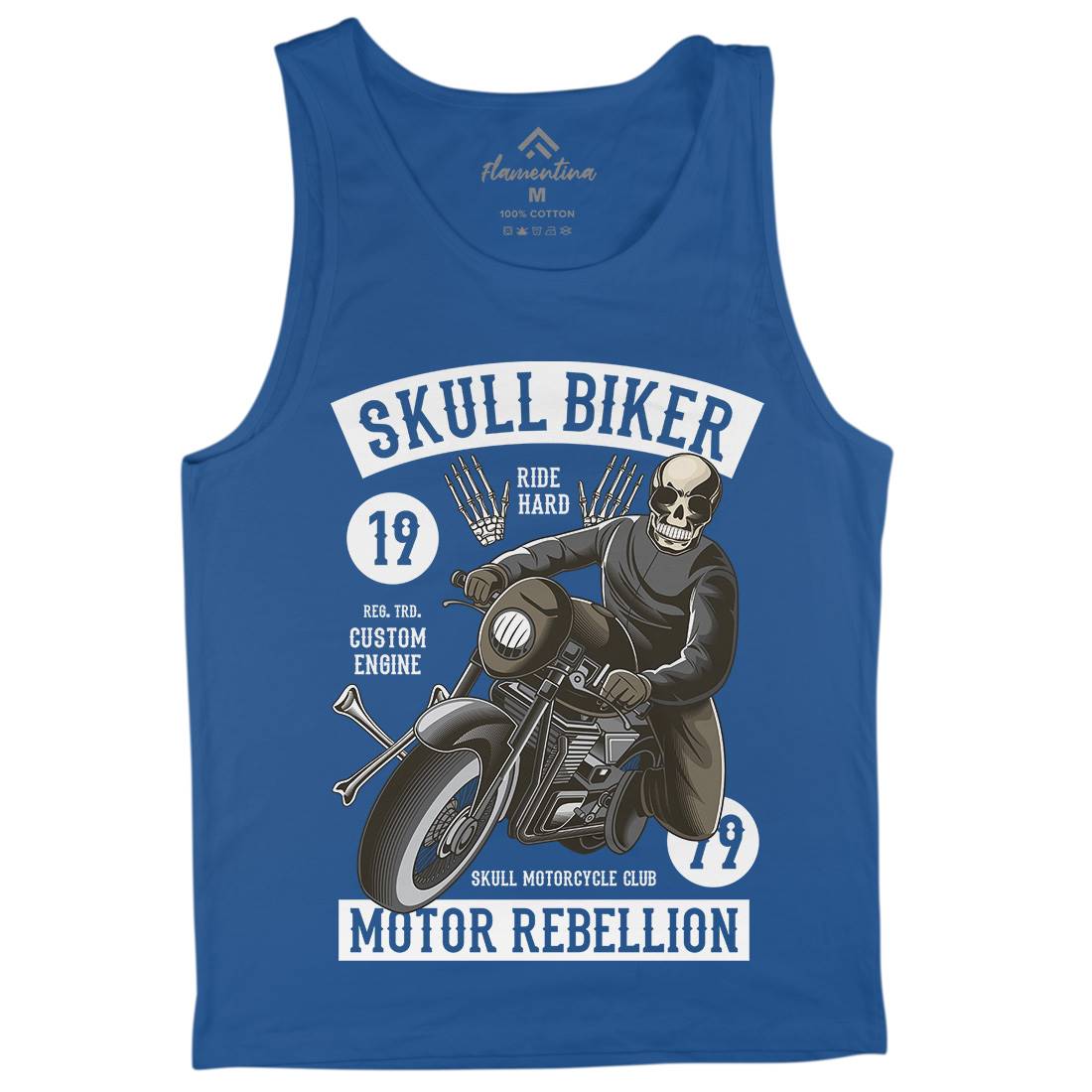 Skull Biker Mens Tank Top Vest Motorcycles C442