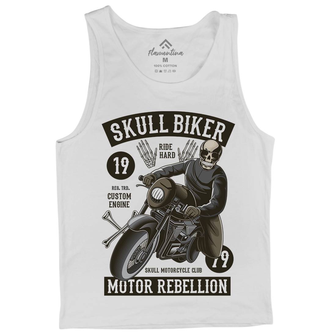Skull Biker Mens Tank Top Vest Motorcycles C442
