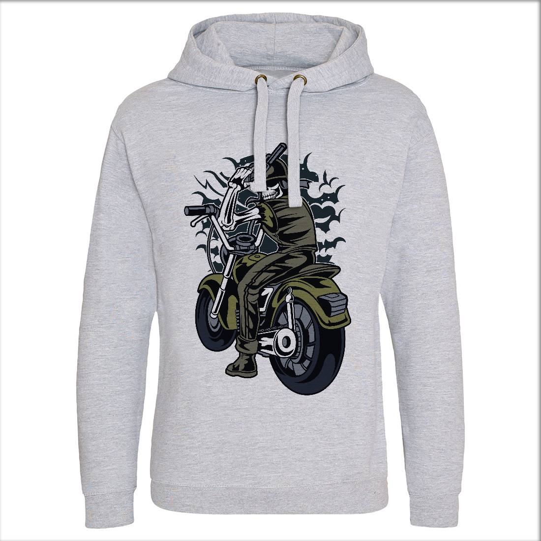 Skull Rider Mens Hoodie Without Pocket Motorcycles C444