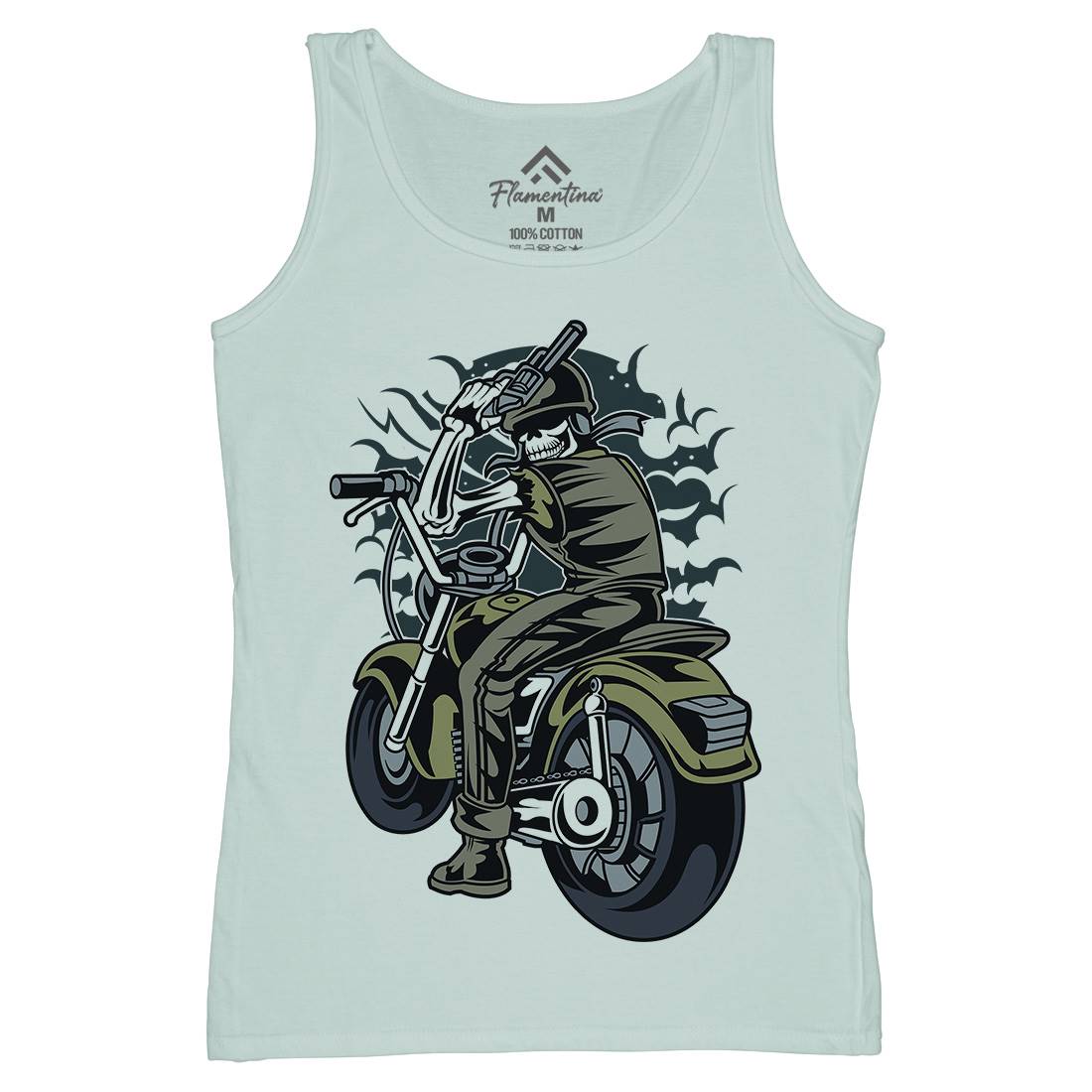 Skull Rider Womens Organic Tank Top Vest Motorcycles C444