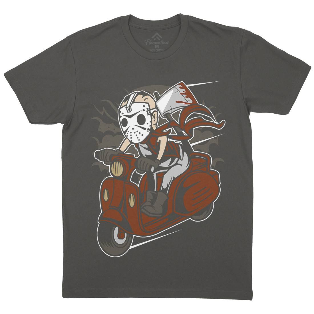 Slayer Scooter Mens Organic Crew Neck T-Shirt Motorcycles C447