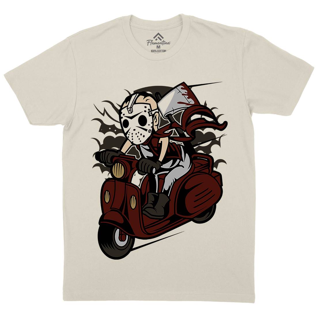 Slayer Scooter Mens Organic Crew Neck T-Shirt Motorcycles C447