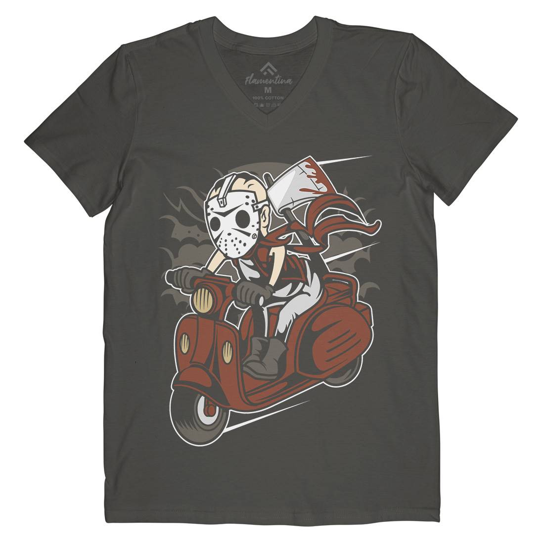 Slayer Scooter Mens V-Neck T-Shirt Motorcycles C447