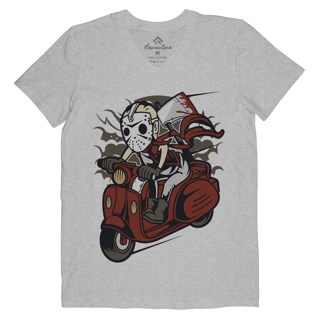 Slayer Scooter Mens Organic V-Neck T-Shirt Motorcycles C447