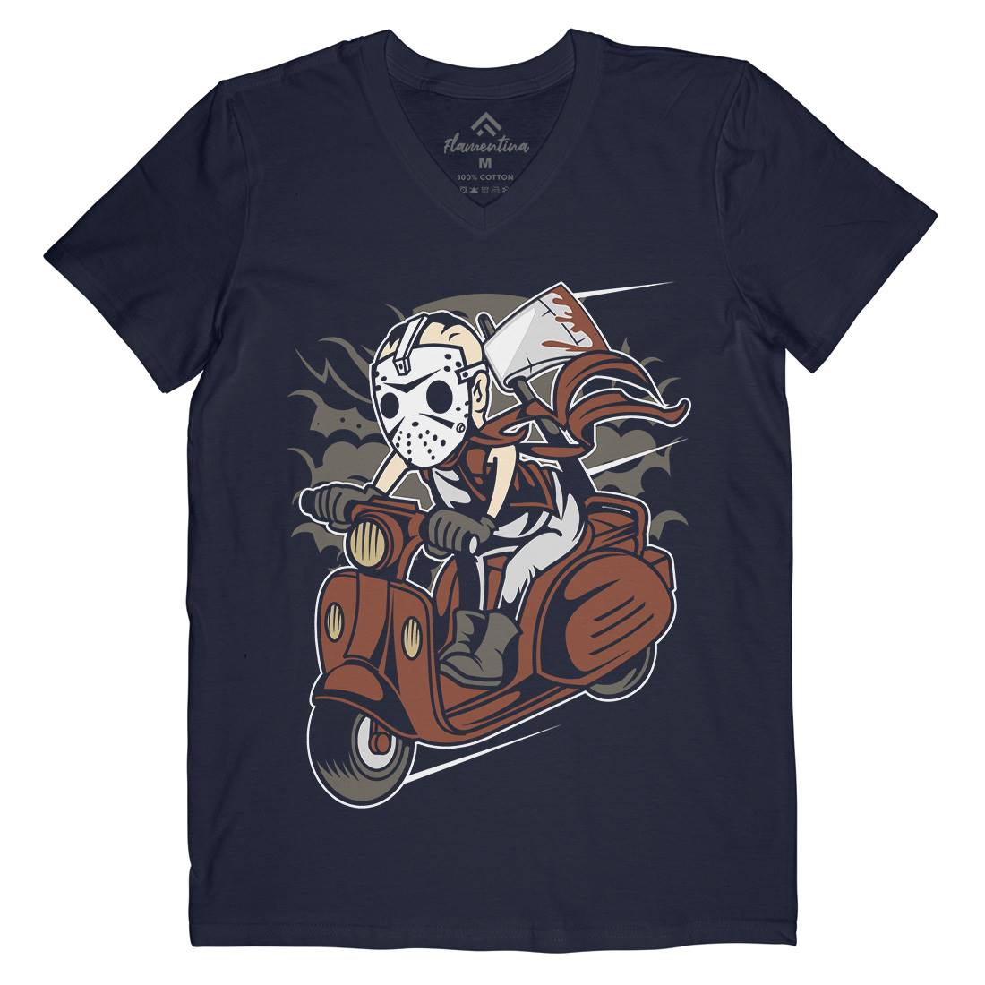 Slayer Scooter Mens V-Neck T-Shirt Motorcycles C447