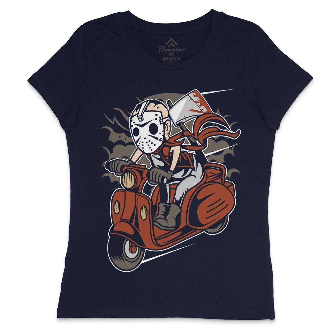 Slayer Scooter Womens Crew Neck T-Shirt Motorcycles C447
