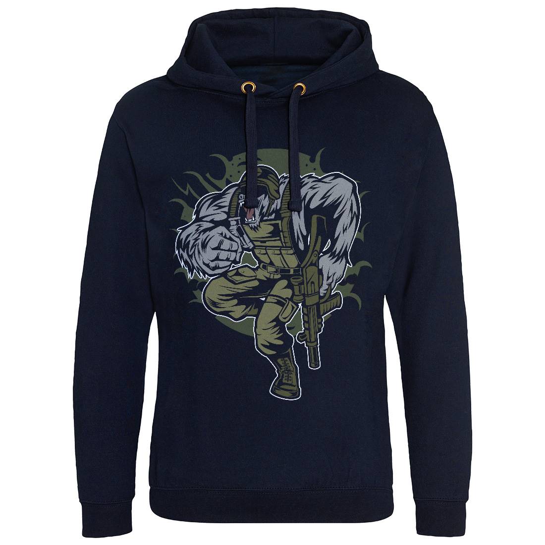 Soldier Ape Mens Hoodie Without Pocket Army C448