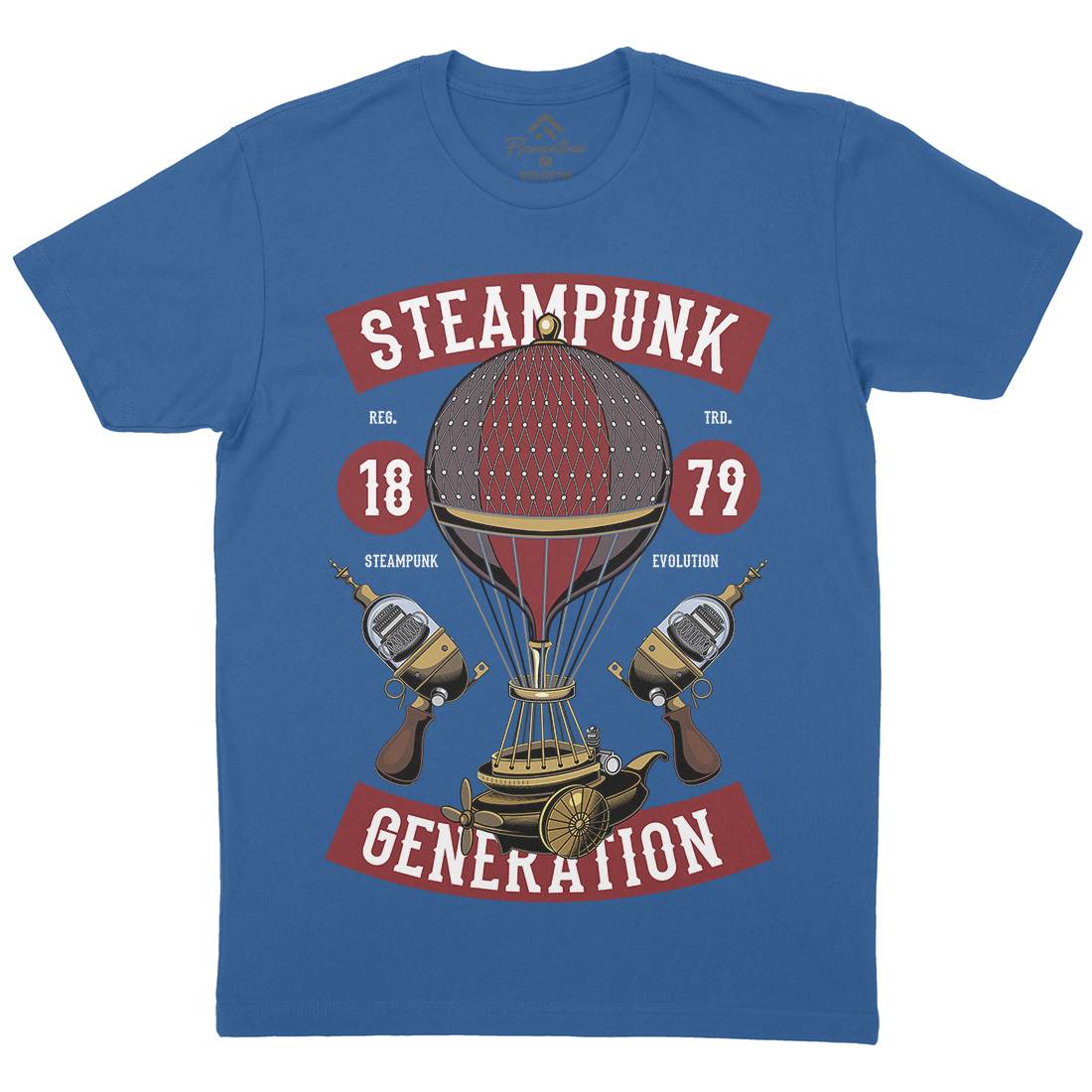 Generation Mens Crew Neck T-Shirt Steampunk C449