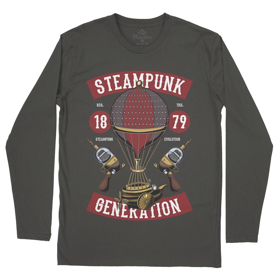 Generation Mens Long Sleeve T-Shirt Steampunk C449