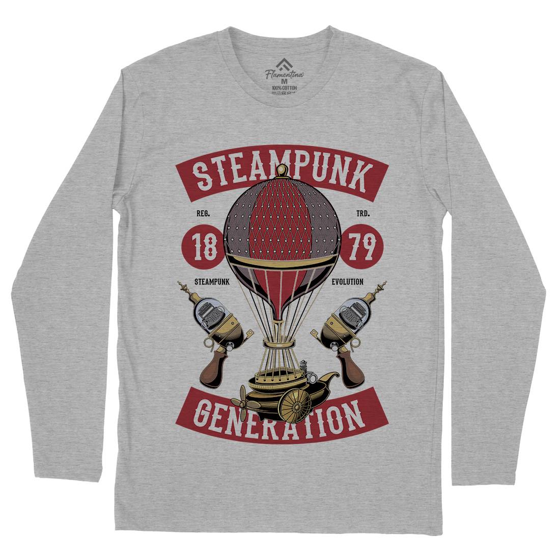 Generation Mens Long Sleeve T-Shirt Steampunk C449