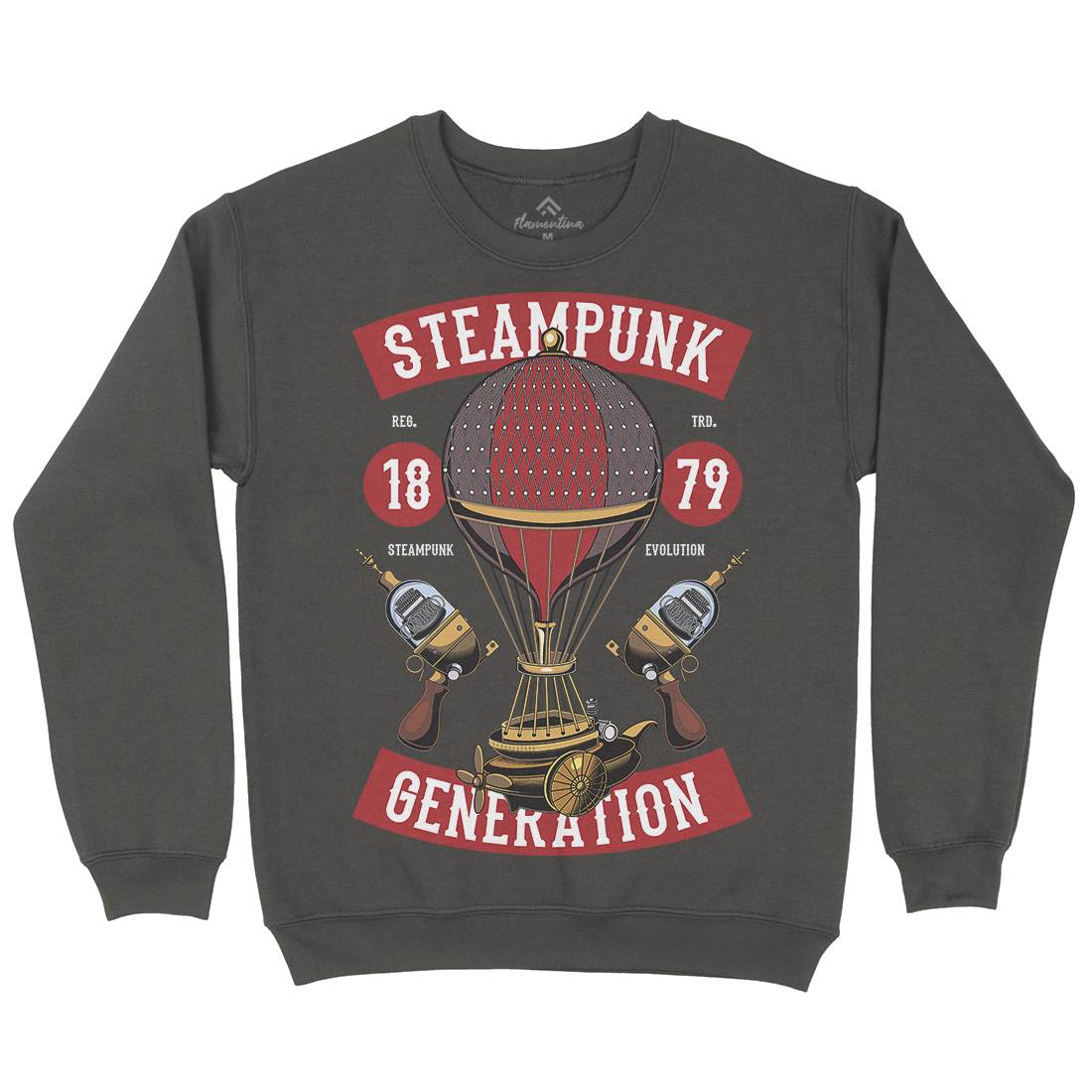 Generation Mens Crew Neck Sweatshirt Steampunk C449