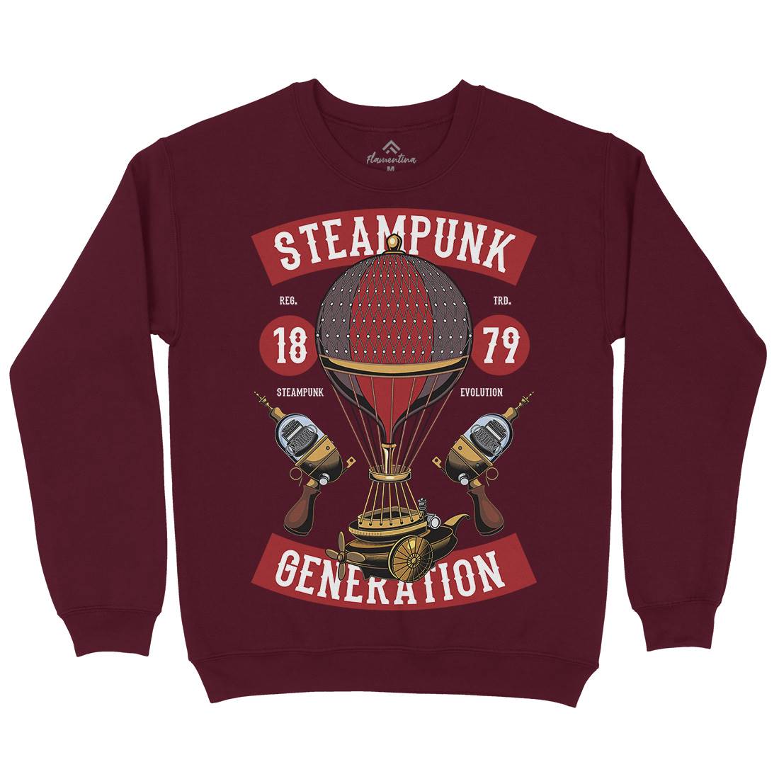 Generation Mens Crew Neck Sweatshirt Steampunk C449