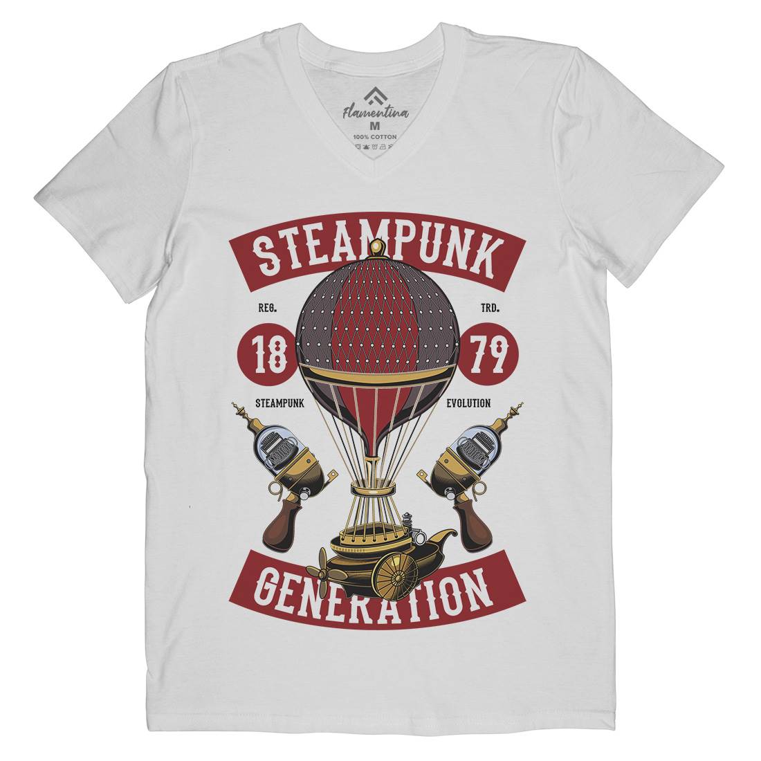 Generation Mens V-Neck T-Shirt Steampunk C449