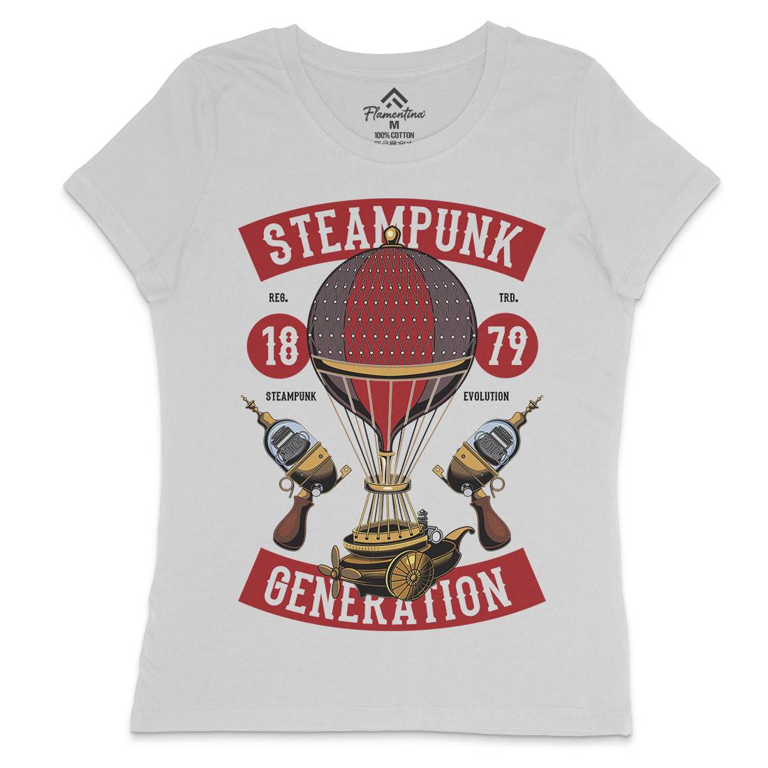 Generation Womens Crew Neck T-Shirt Steampunk C449
