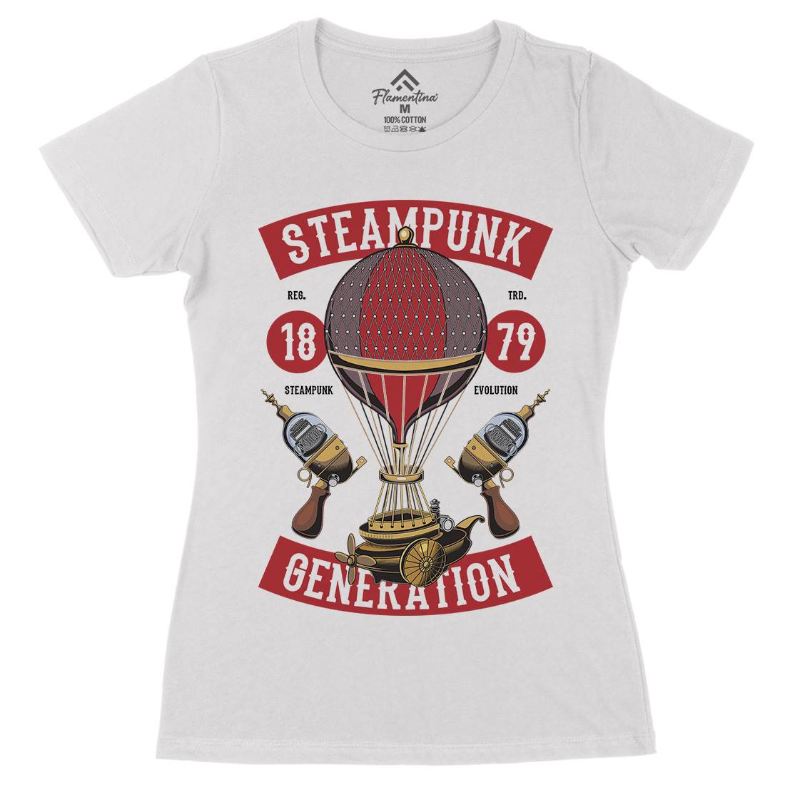 Generation Womens Organic Crew Neck T-Shirt Steampunk C449