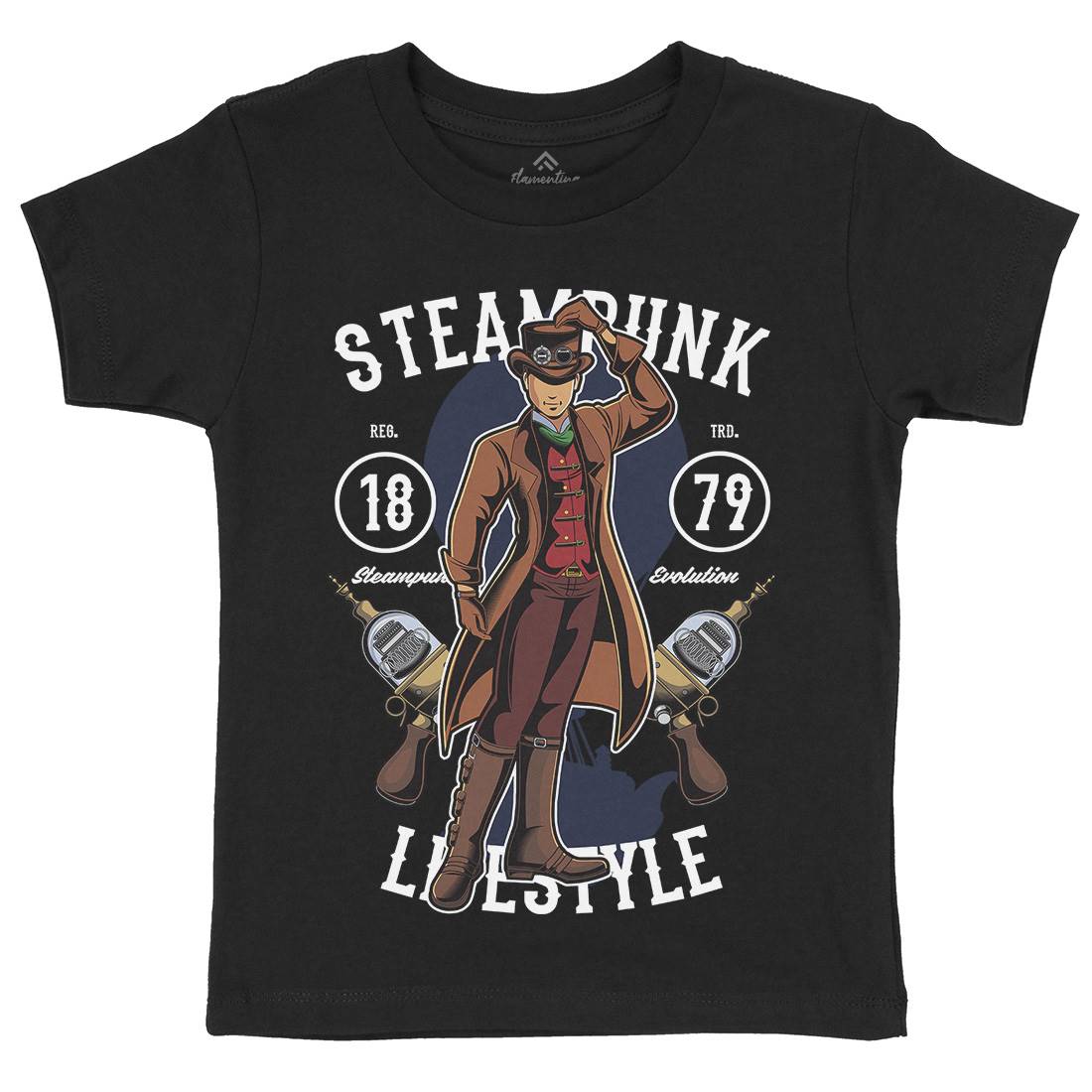 Lifestyle Kids Crew Neck T-Shirt Steampunk C450