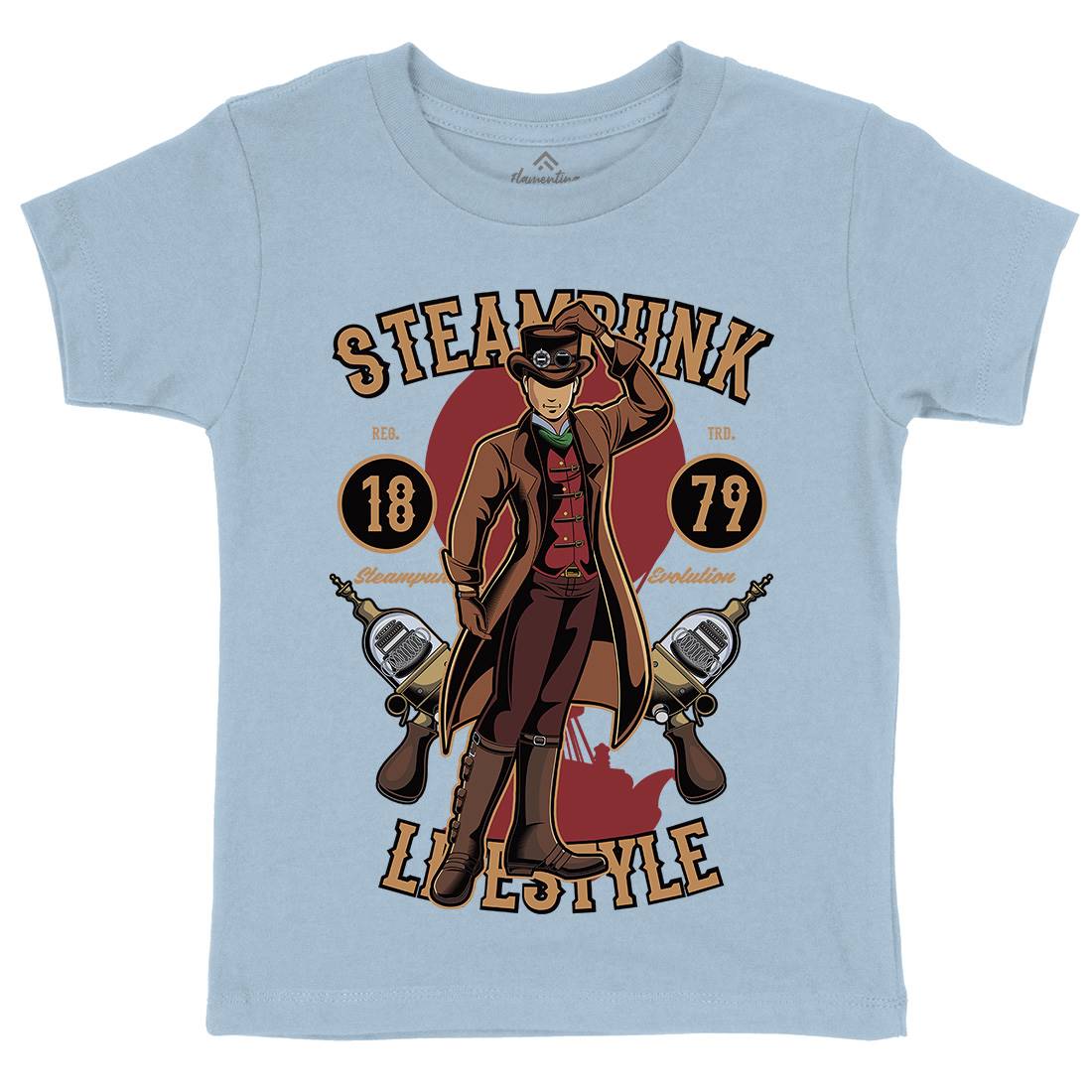 Lifestyle Kids Organic Crew Neck T-Shirt Steampunk C450