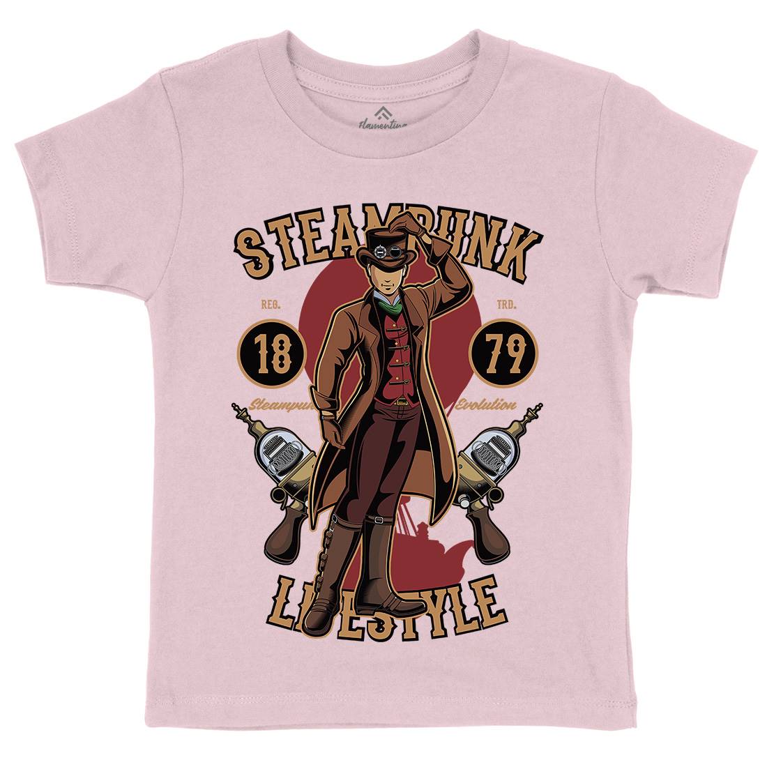 Lifestyle Kids Organic Crew Neck T-Shirt Steampunk C450