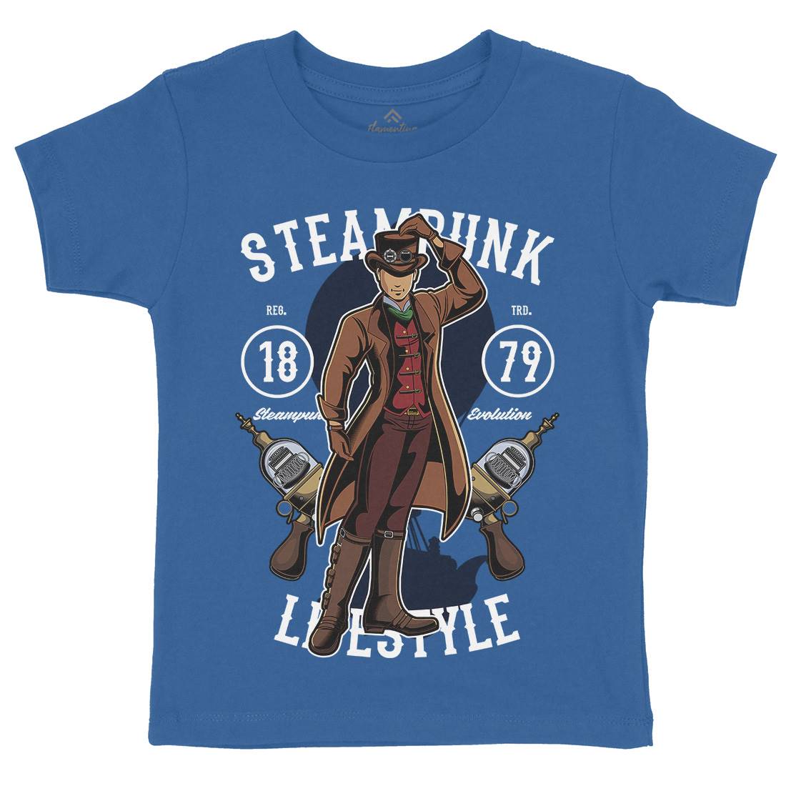 Lifestyle Kids Crew Neck T-Shirt Steampunk C450