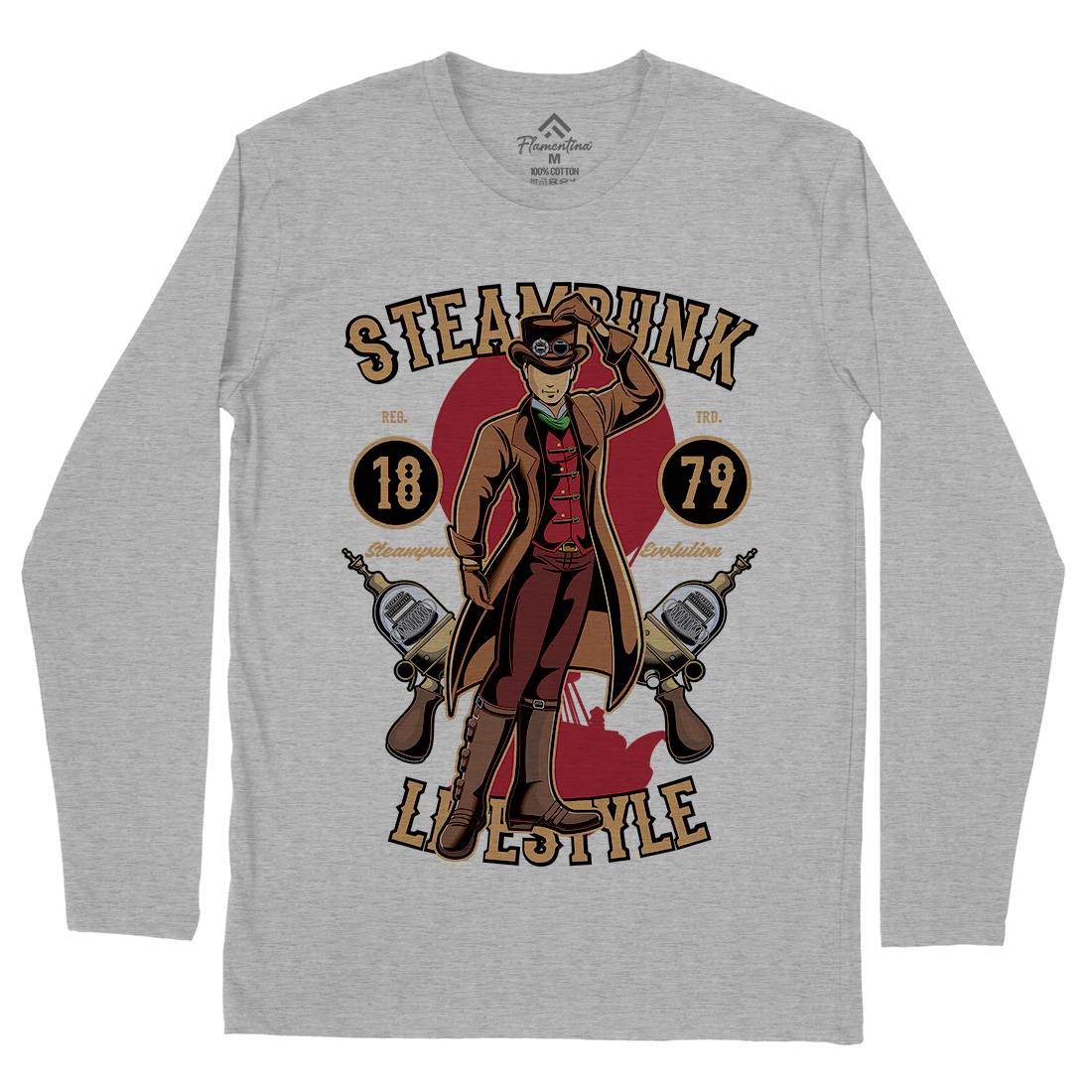Lifestyle Mens Long Sleeve T-Shirt Steampunk C450