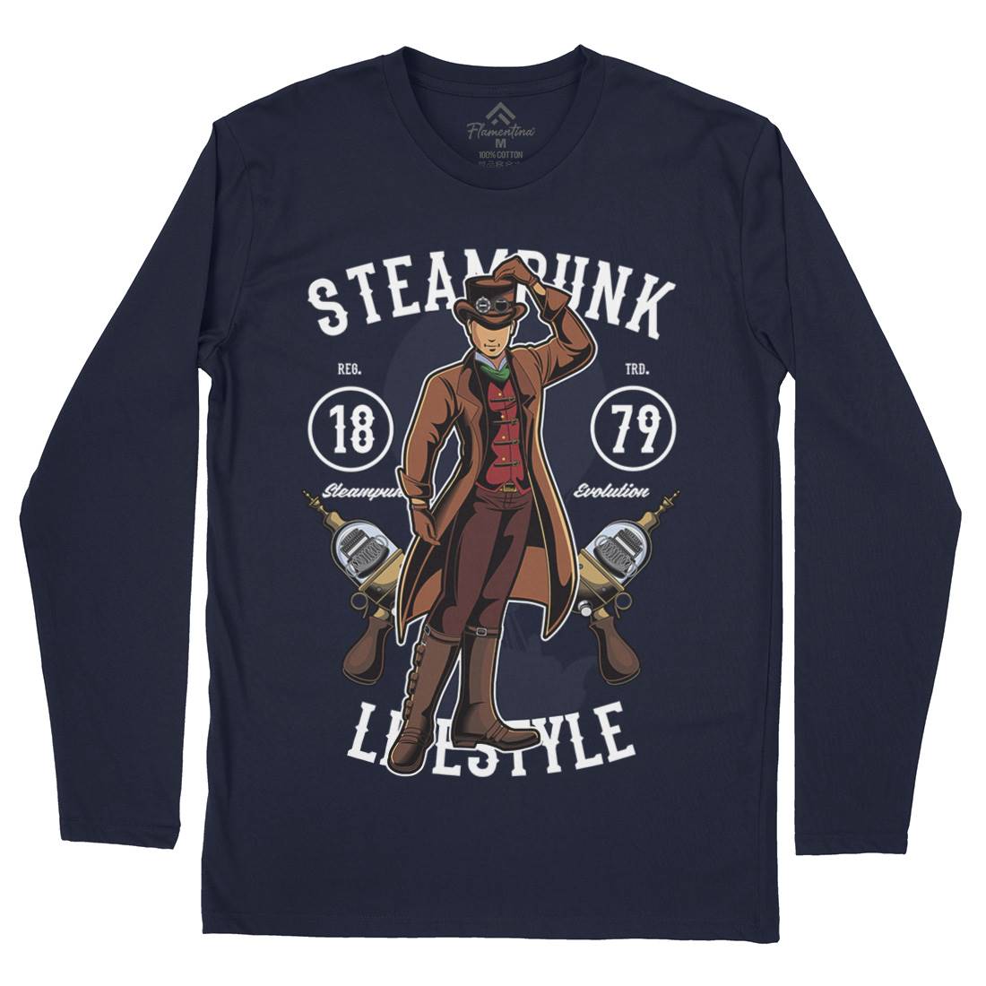 Lifestyle Mens Long Sleeve T-Shirt Steampunk C450