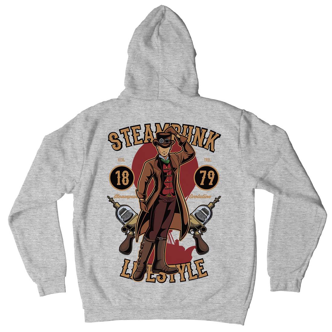 Lifestyle Mens Hoodie With Pocket Steampunk C450