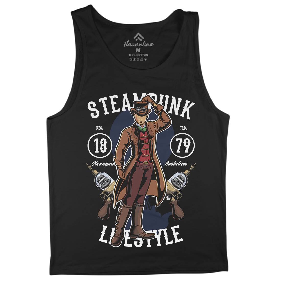 Lifestyle Mens Tank Top Vest Steampunk C450