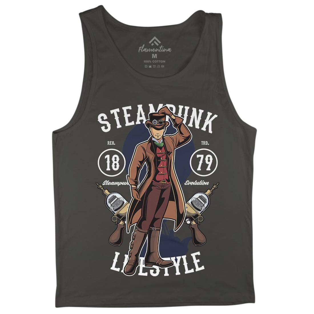 Lifestyle Mens Tank Top Vest Steampunk C450