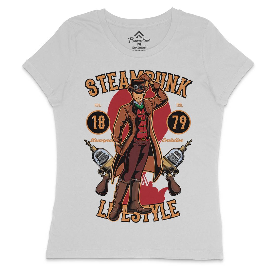 Lifestyle Womens Crew Neck T-Shirt Steampunk C450