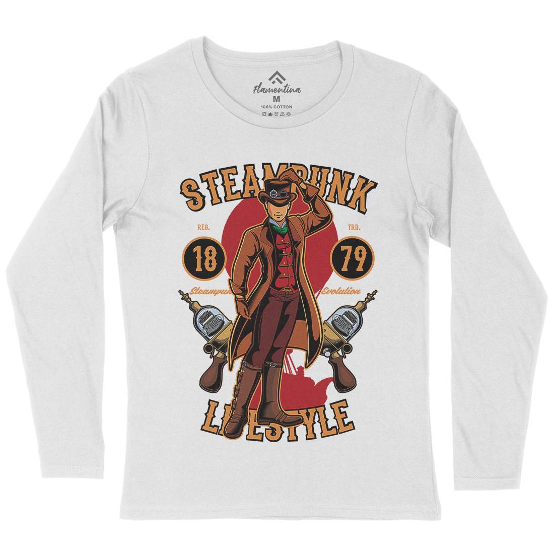 Lifestyle Womens Long Sleeve T-Shirt Steampunk C450