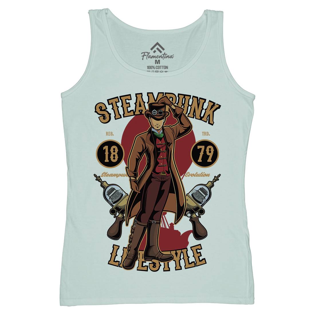 Lifestyle Womens Organic Tank Top Vest Steampunk C450
