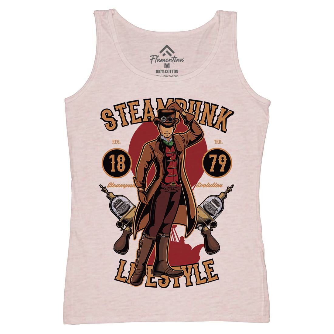 Lifestyle Womens Organic Tank Top Vest Steampunk C450