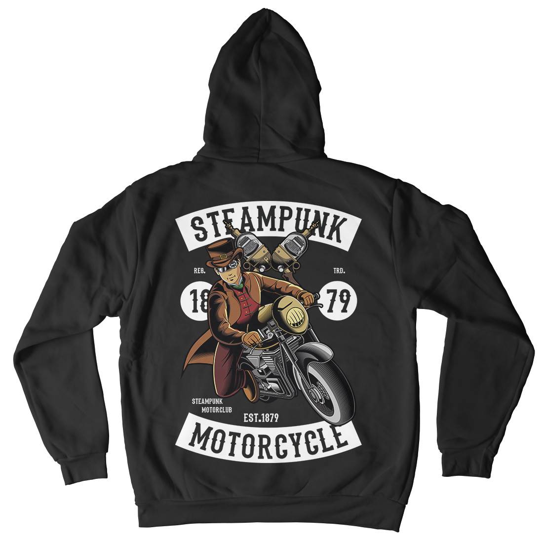 Motorcycle Mens Hoodie With Pocket Steampunk C451