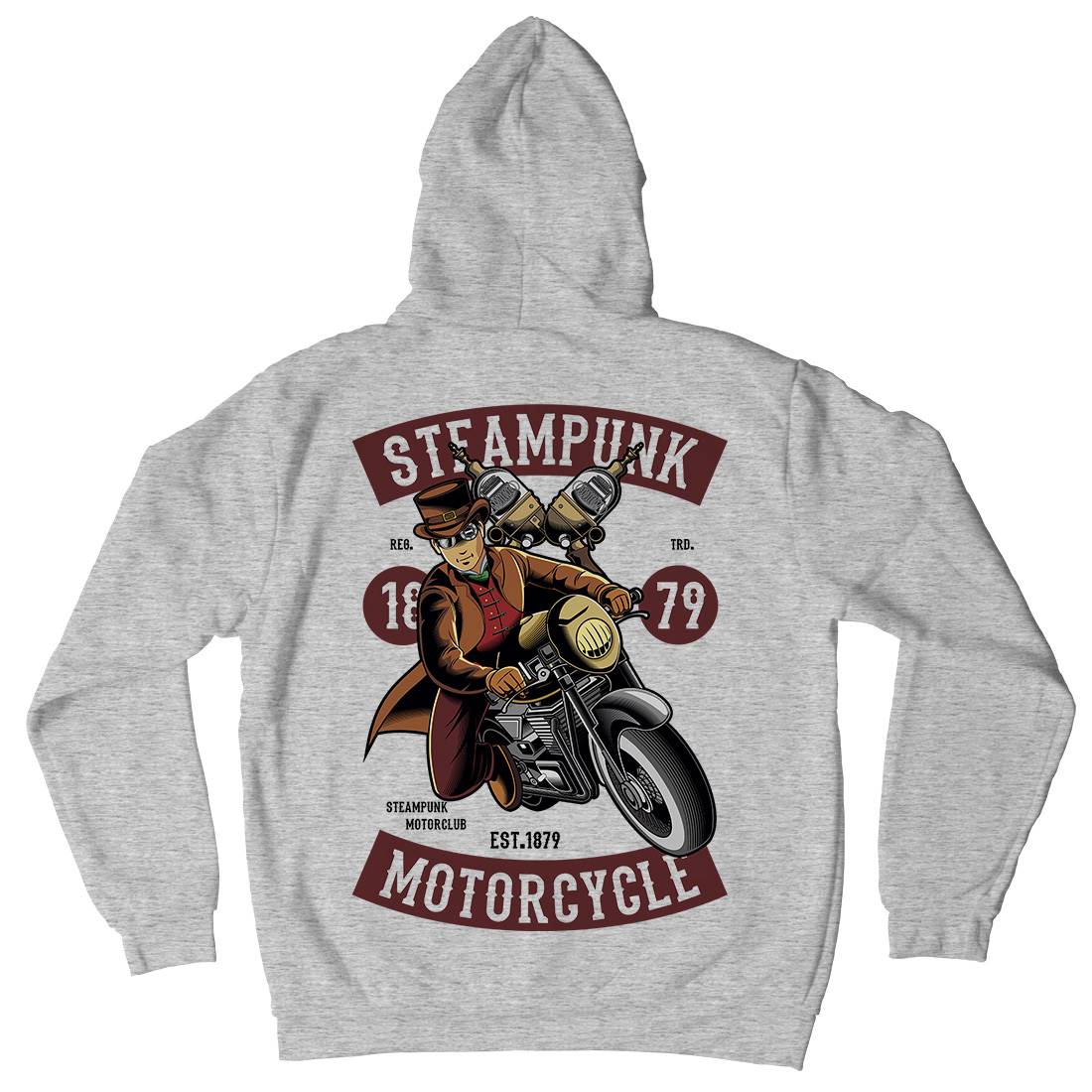 Motorcycle Kids Crew Neck Hoodie Steampunk C451