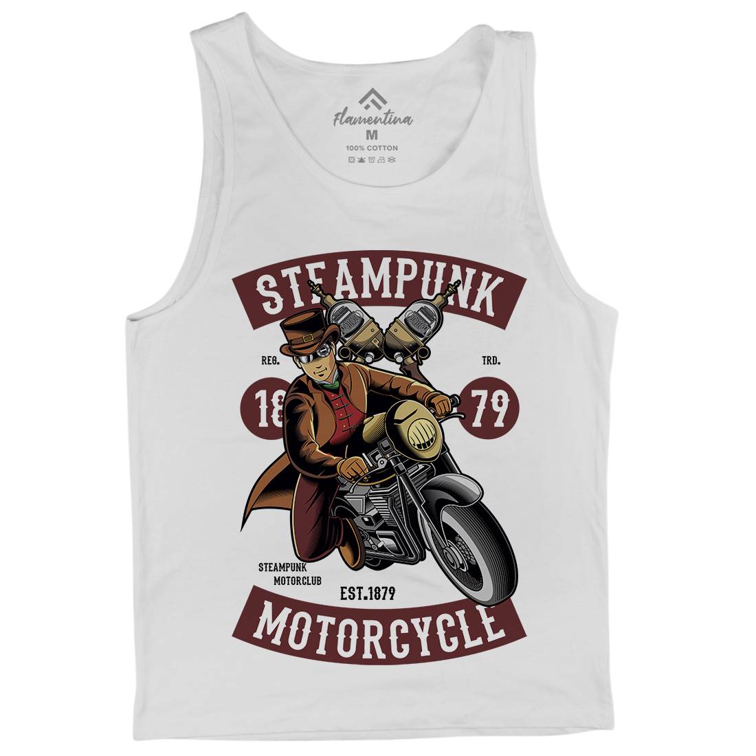 Motorcycle Mens Tank Top Vest Steampunk C451