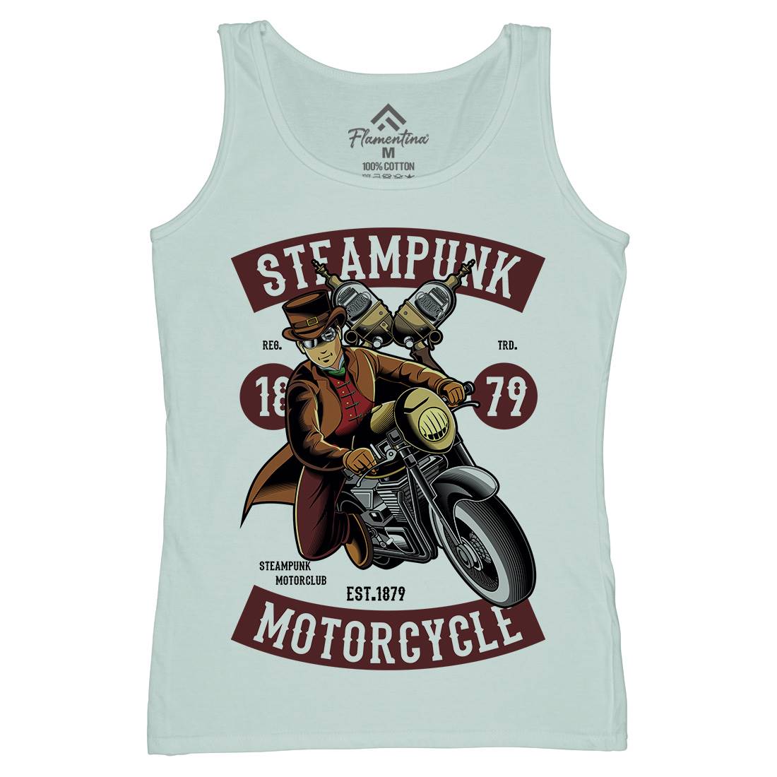 Motorcycle Womens Organic Tank Top Vest Steampunk C451