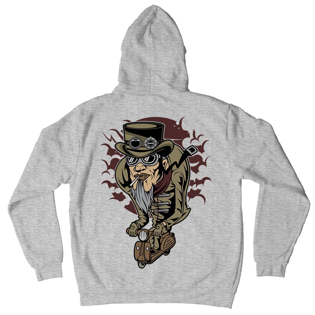 Scooter Man Mens Hoodie With Pocket Steampunk C452