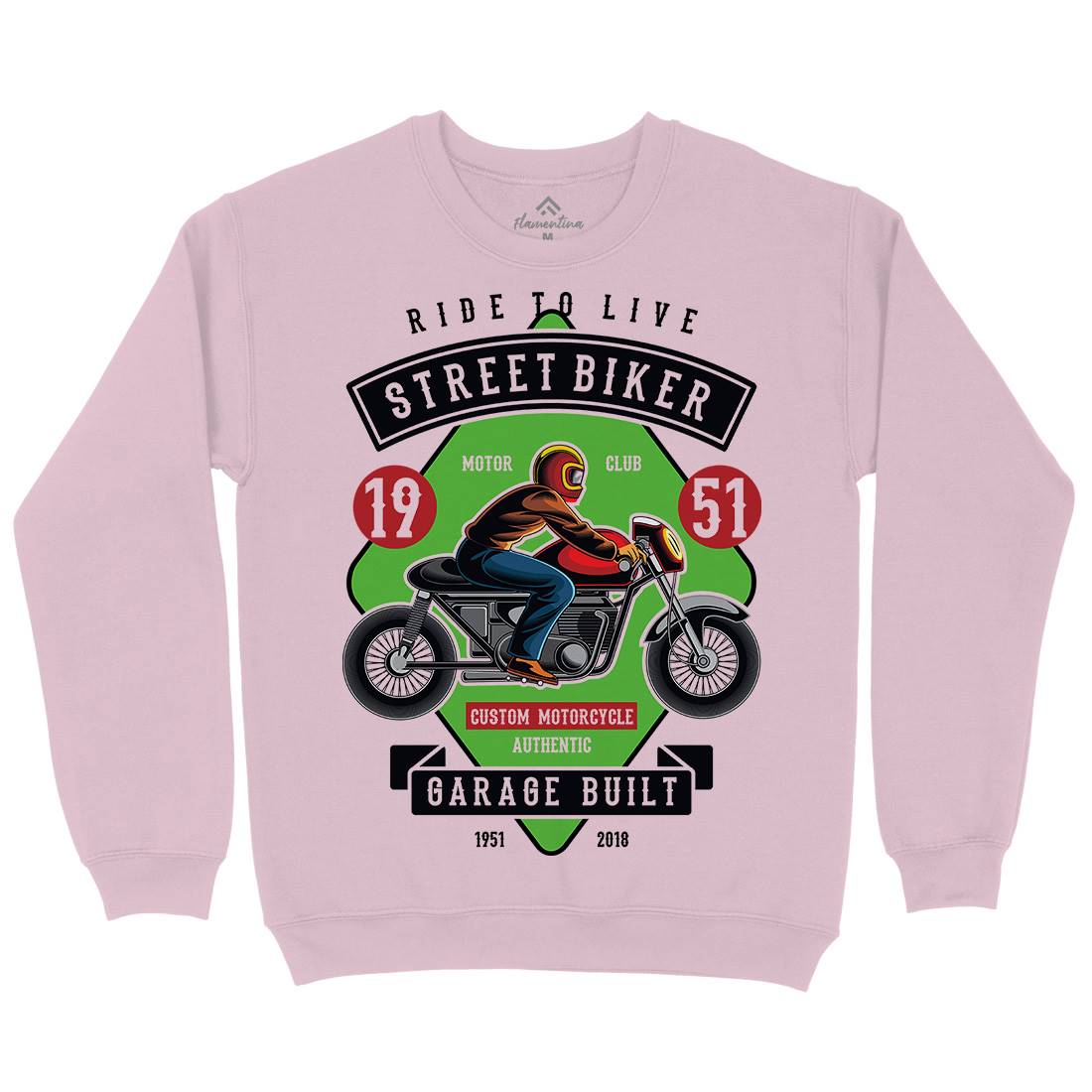 Street Biker Kids Crew Neck Sweatshirt Motorcycles C453