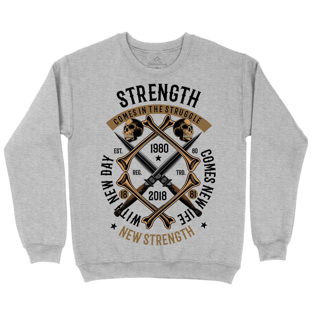 Strength Mens Crew Neck Sweatshirt Army C454