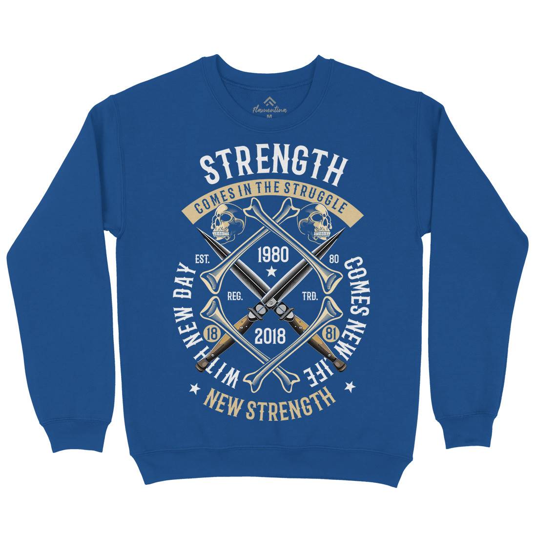Strength Kids Crew Neck Sweatshirt Army C454
