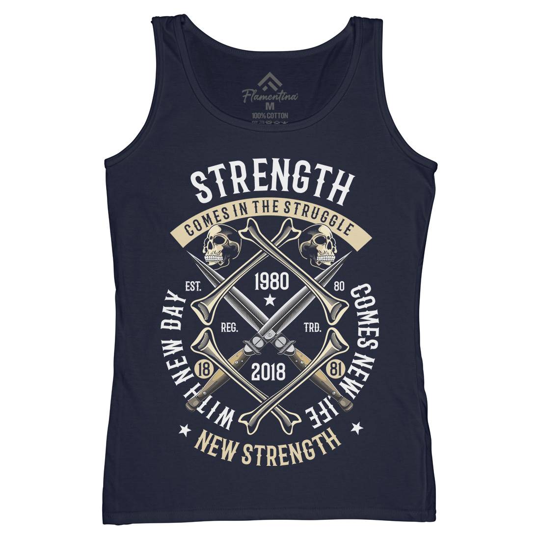 Strength Womens Organic Tank Top Vest Army C454