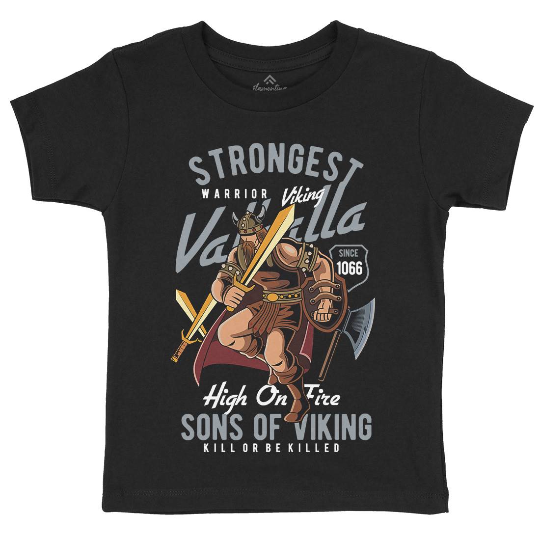 Strongest Viking Kids Crew Neck T-Shirt Warriors C455