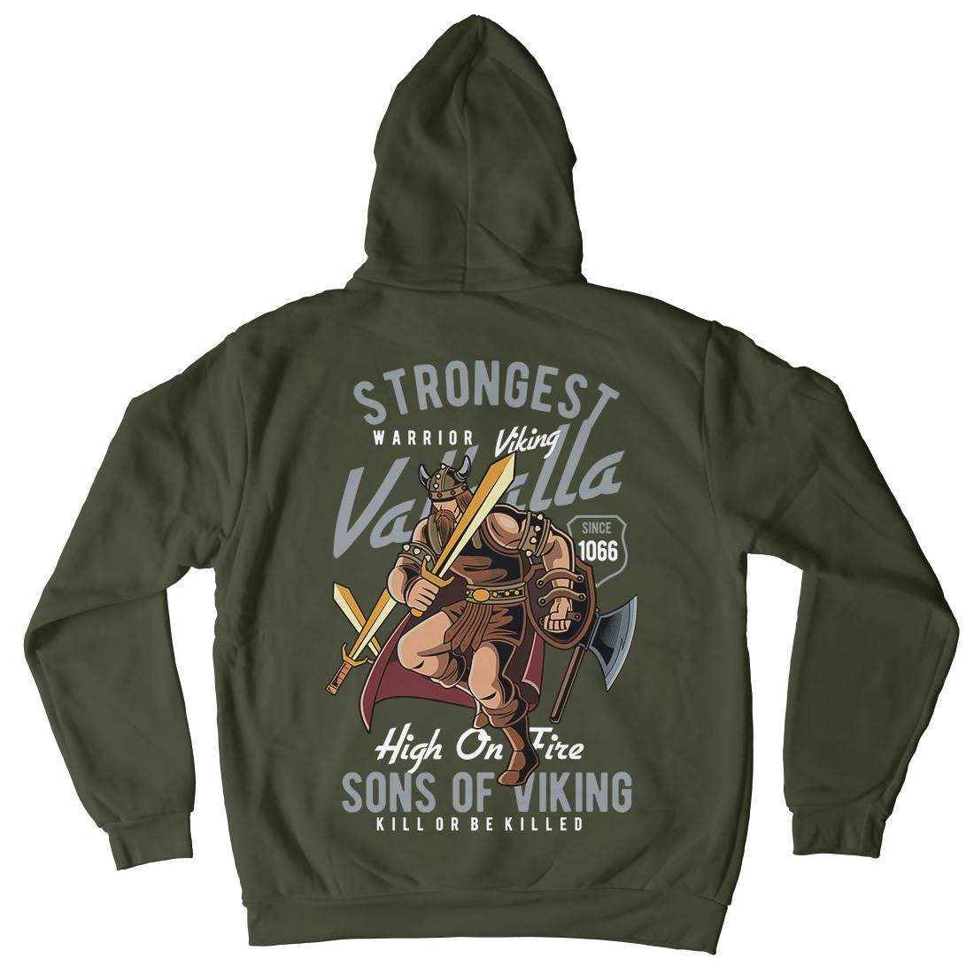 Strongest Viking Kids Crew Neck Hoodie Warriors C455