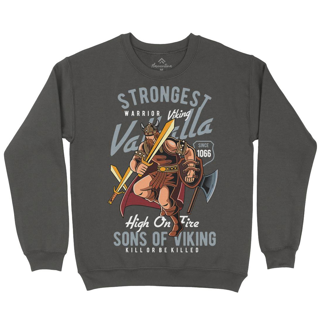 Strongest Viking Mens Crew Neck Sweatshirt Warriors C455