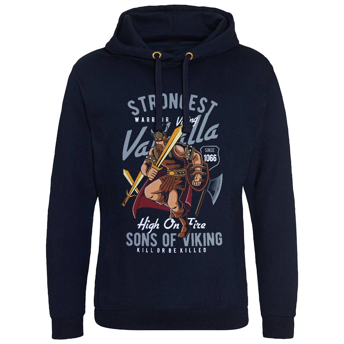Strongest Viking Mens Hoodie Without Pocket Warriors C455