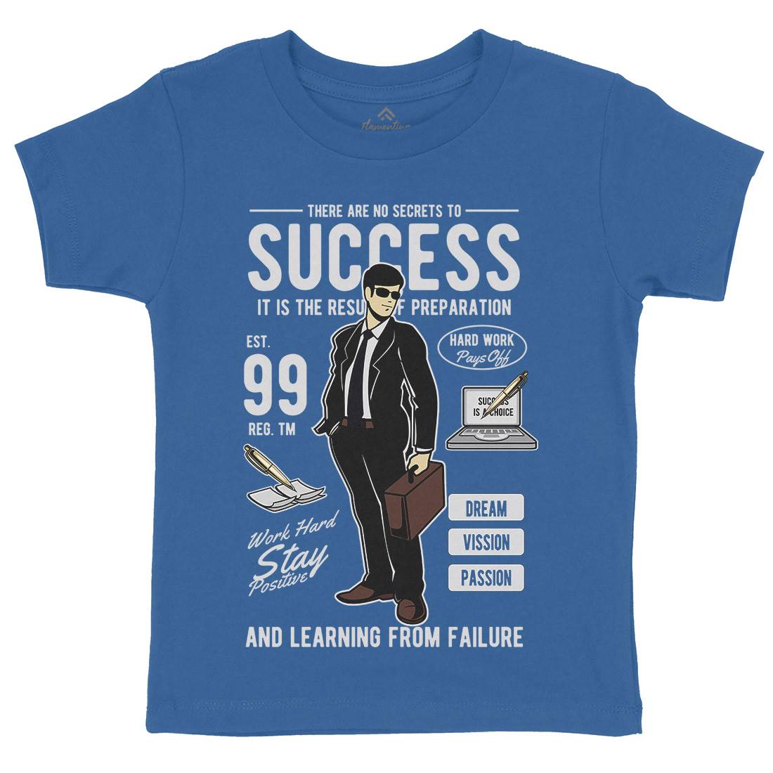 Success Kids Crew Neck T-Shirt Work C456