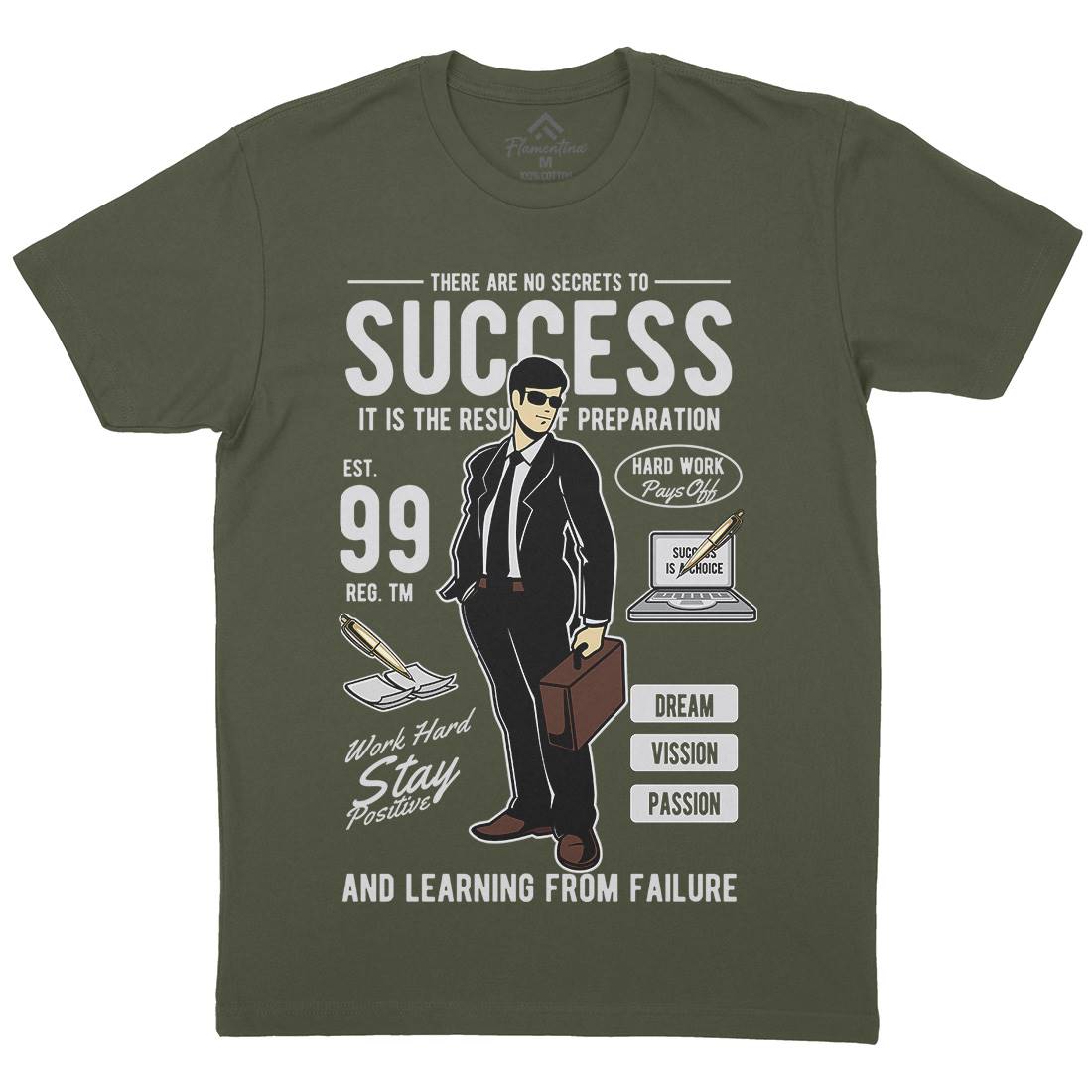Success Mens Crew Neck T-Shirt Work C456