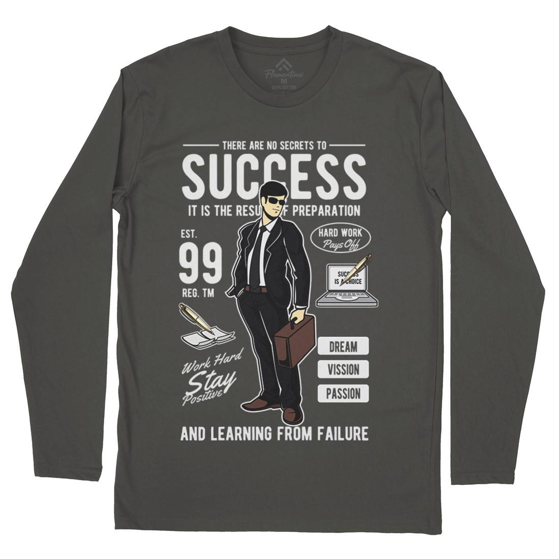Success Mens Long Sleeve T-Shirt Work C456