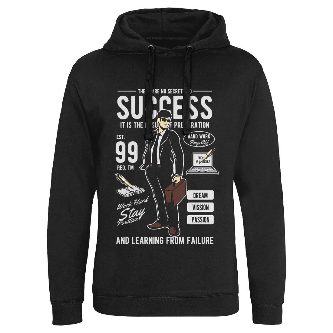 Success Mens Hoodie Without Pocket Work C456