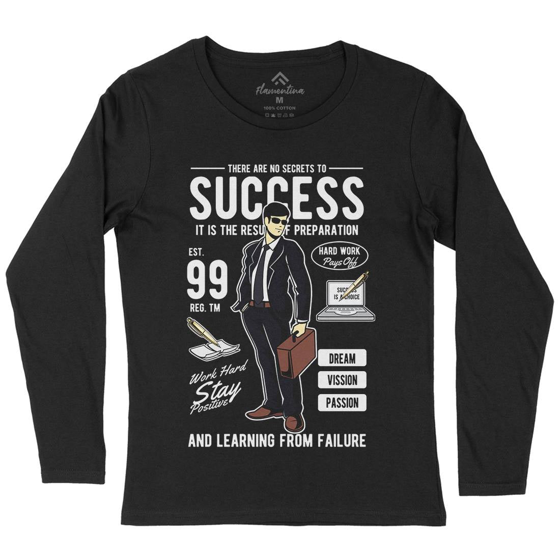 Success Womens Long Sleeve T-Shirt Work C456